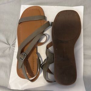 Lucky Brand Tan and Gray Women's Sandals